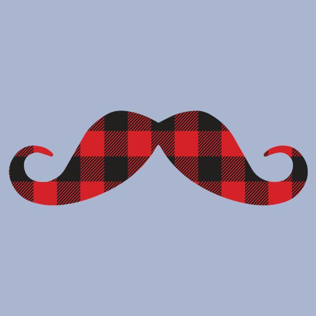 Plaid Moustache-T-Shirts-Swish Embassy