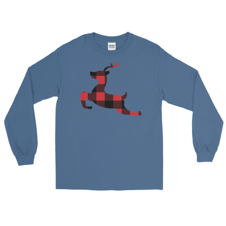 Plaid Reindeer (Long Sleeve)-Long Sleeve-Swish Embassy