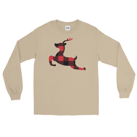 Plaid Reindeer (Long Sleeve)-Long Sleeve-Swish Embassy