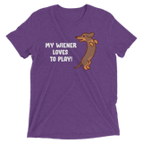 Playful Wiener (Retail Triblend)-Triblend T-Shirt-Swish Embassy