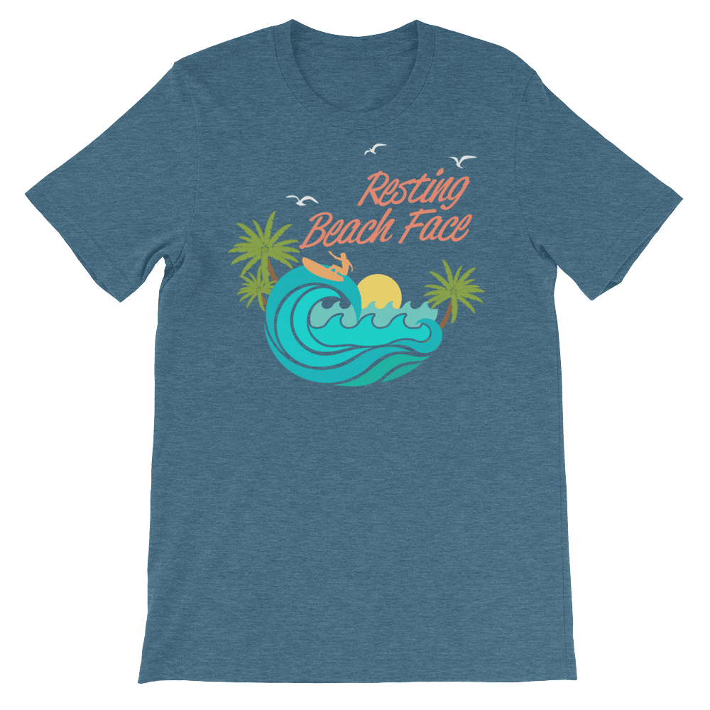 Resting Beach Face-T-Shirts-Swish Embassy