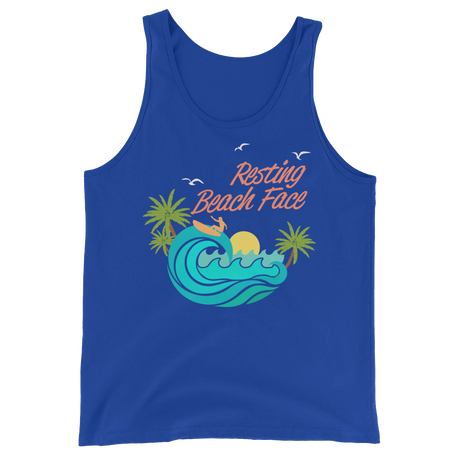 Resting Beach Face Tank (Personalize - Cruise Collection)-Swish Embassy