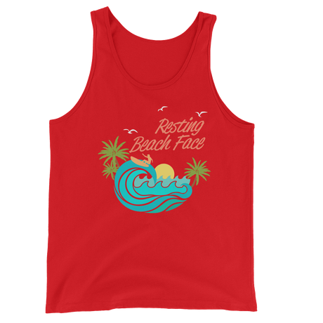 Resting Beach Face (Tank Top)-Tank Top-Swish Embassy