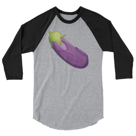 Veiny Eggplant Emoji (Raglan)-Raglan-Swish Embassy