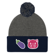 Eggplant Pig (Beanie)-Beanie-Swish Embassy