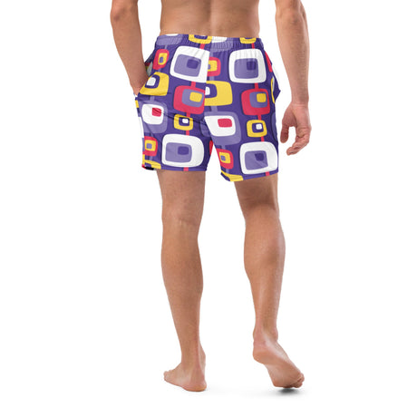 Mid-Century Purple (Swim Trunks)-Swim Trunks-Swish Embassy